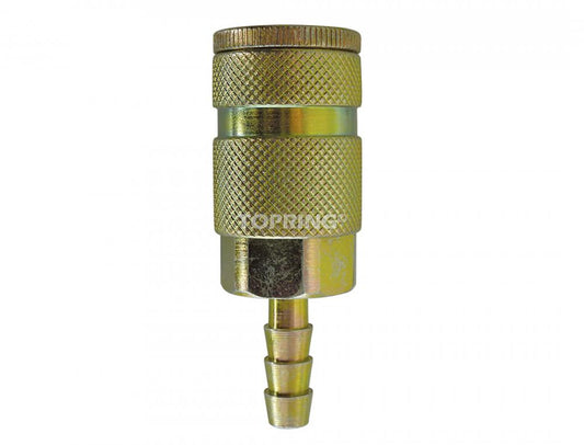 1/4 Aro 210 Steel Quick Coupler With 1/4 Hose Barb, Maxquik Model