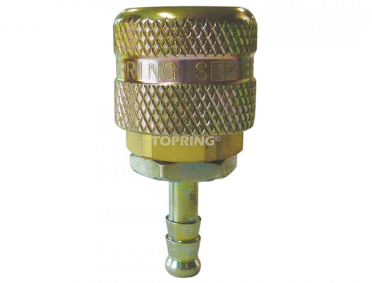 1/4 Aro 210 Brass Quick Coupler With 3/8 Hose Barb, Automax Model