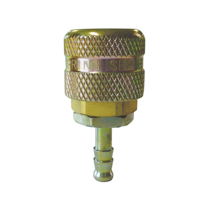 1/4 Aro 210 Brass Quick Coupler With 3/8 Hose Barb, Automax Model