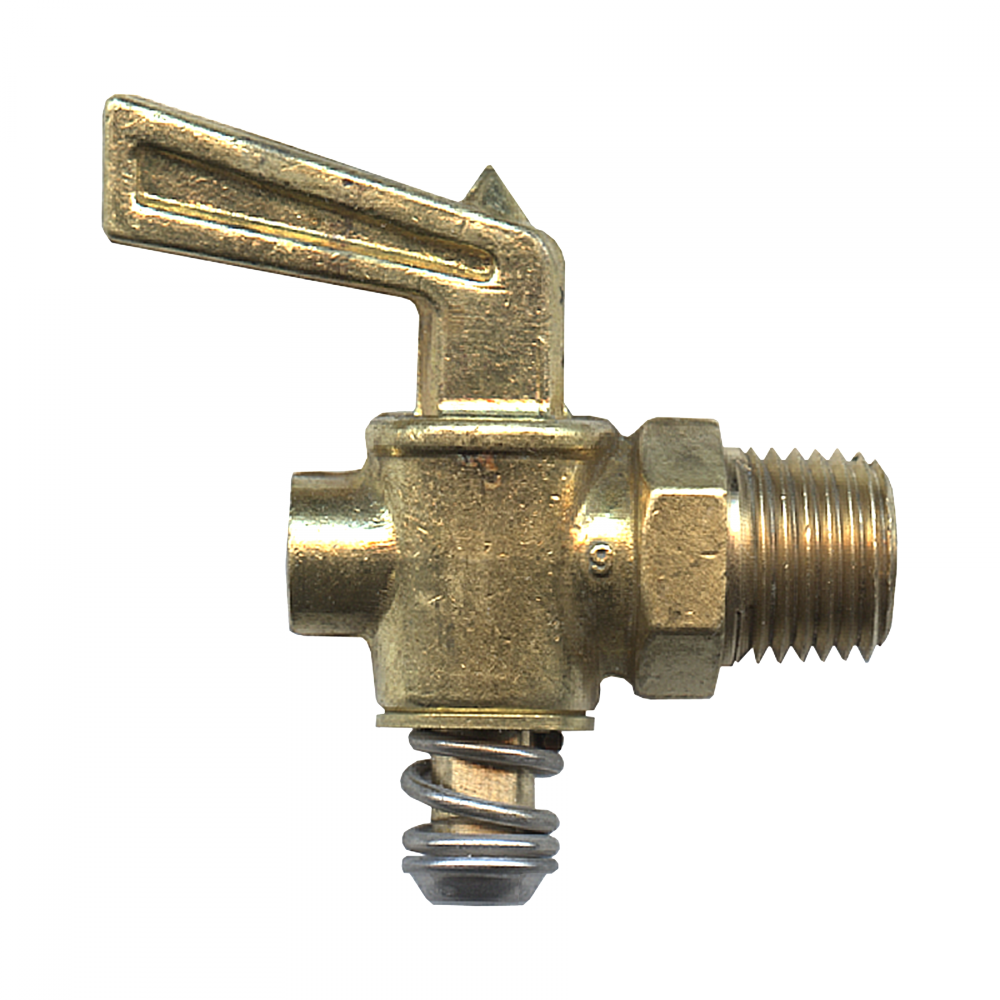 Heavy Pattern Ground Key Drain Cock, Brass, 1/4 Male Pipe
