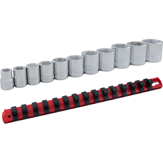 Jeu de douilles - entraînement 3/8", 6 pans, gris