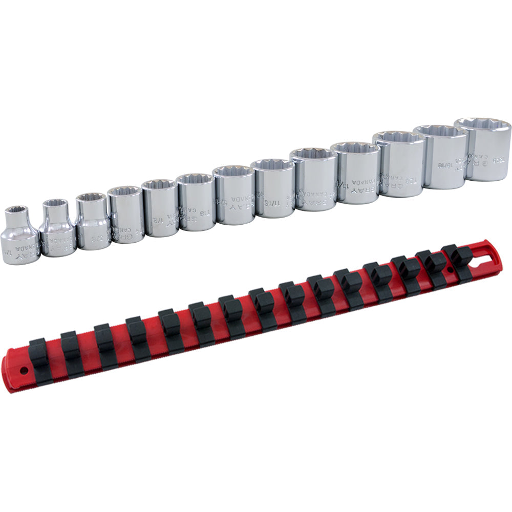 Socket Set - 3/8" Drive 12-Point 13 Pieces