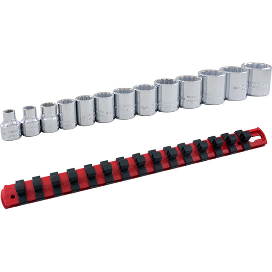 Socket Set - 3/8" Drive 12-Point 13 Pieces