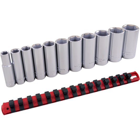 Jeu de douilles - entraînement 3/8", 6 pans, 11 pièces