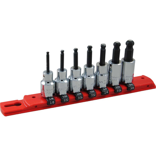Socket Set SAE 3/8" Drive Hex Head 7 Pieces