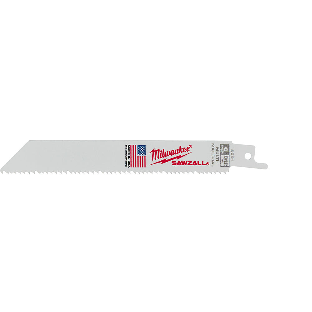 Sawzall® Blade 6" 8/12 Tpi 50 Pack