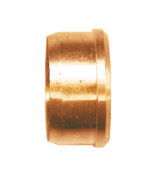 Compression In-Line Sleeve, Brass, 3/8 Tube OD