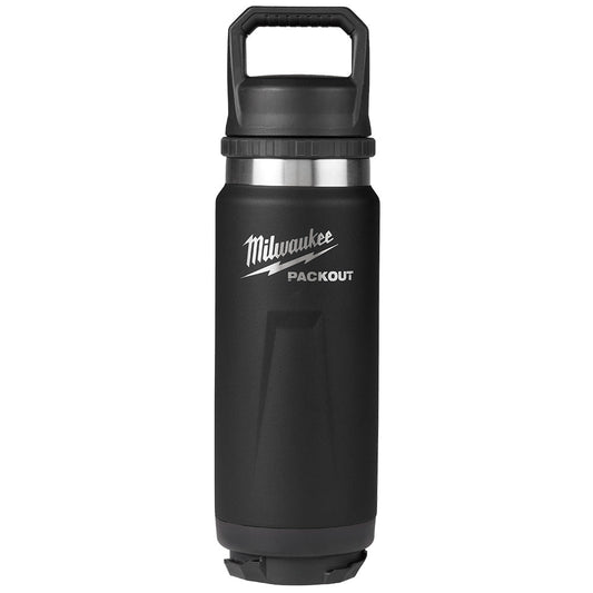Packout™ 24oz Insulated Bottle With Chug Lid - Black, 8/PK