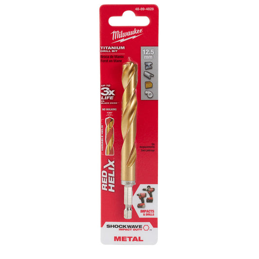 Shockwave™ Red Helix™ Titanium 12.5mm Metric Drill Bit