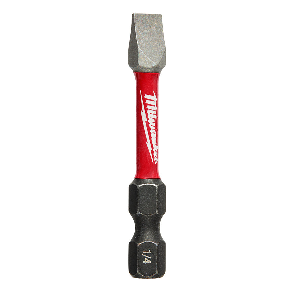 Shockwave™ 2 In Impact Slotted 1/4 In Power Bits-25/pk