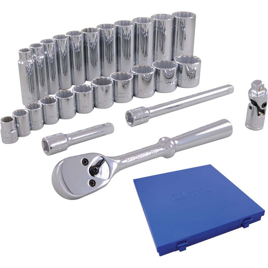 Jeu de douilles - 3/8", courtes et longues