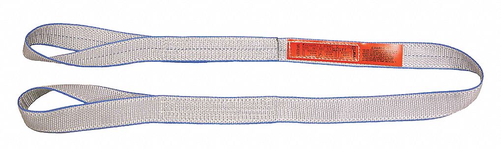 Polyester sling T4, 2pl, 2'' x 6' orange tag