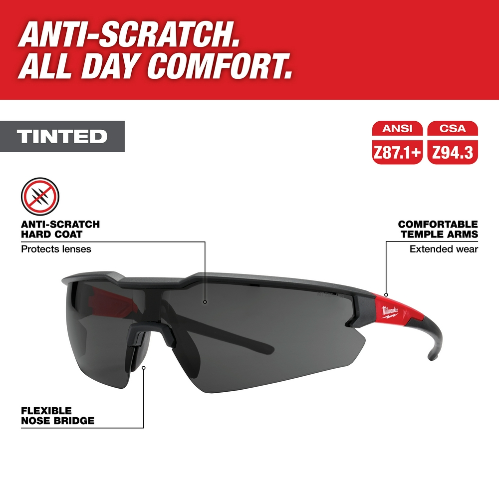 Safety Glasses Tinted Anti-Scratch Lenses (Polybag)
