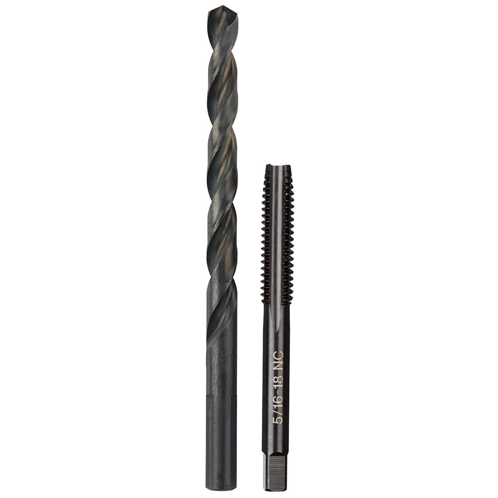 5/16"-18 nc Straight Flute Plug Tap & f Drill Bit