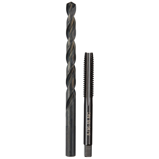 5/16"-18 nc Straight Flute Plug Tap & f Drill Bit