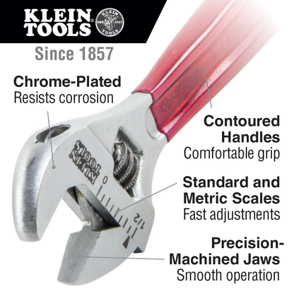 Adjustable Wrench, Extra-Capacity, 6-Inch