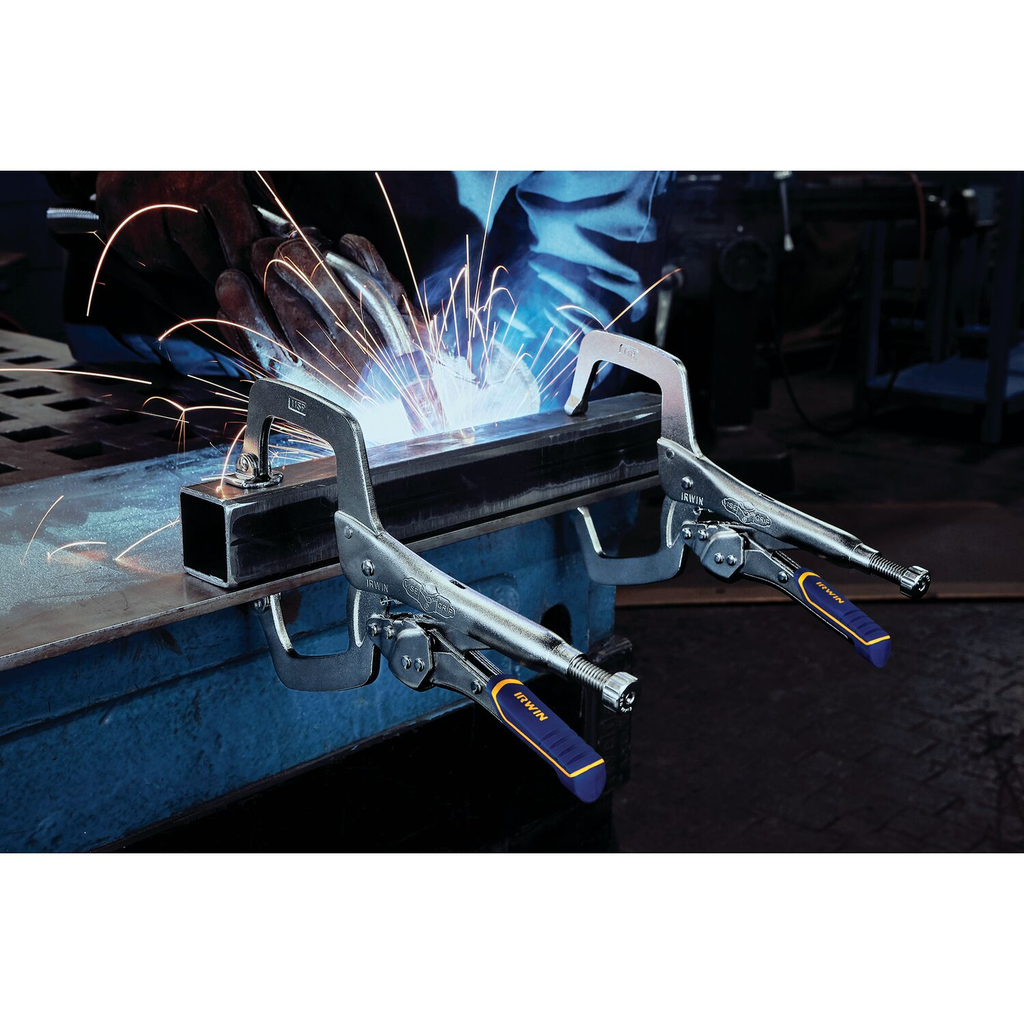 IRWIN Vise-Grip Welding Pliers, Fast Release, C-Clamp With Swivel Pads, 11-Inch