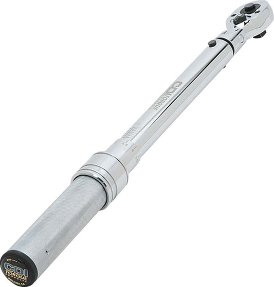 3/8" Drive Micrometer Adjustable Torque Wrench, Flex Head (10-80 ft lbs)