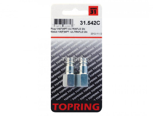Ultraflo 7.8 mm Steel Coupler Plug 1/4 (F) NPT