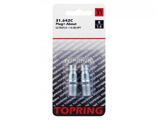 Ultraflo 7.8 mm Steel Coupler Plug 1/4 (M) NPT