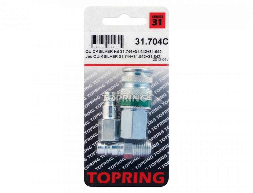 Kit Ultraflo 7,8 mm avec raccord rapide en acier 1/4 (F) NPT et 2 connecteurs