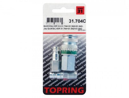 Ultraflo 7.8 mm Kit With 1/4 (F) NPT Steel Quick Coupler and 2 Coupler Plugs