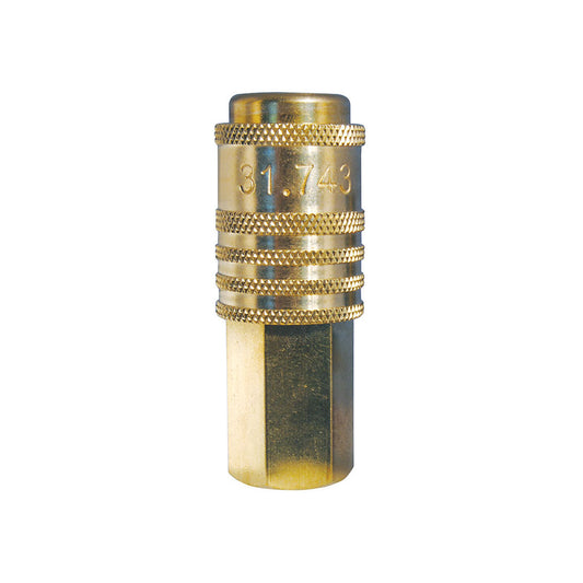 Ultraflo 7.8 mm Brass Quick Coupler 1/4 (F) NPT, Automax Slim Model