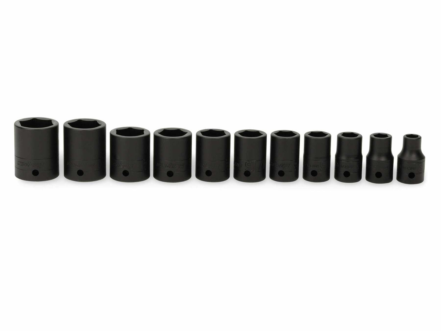 Jeu de 11 Douilles à Chocs SAE Courtes, Flank Drive, Entraînement 1/2 Pouce (3/8–1 Pouce)