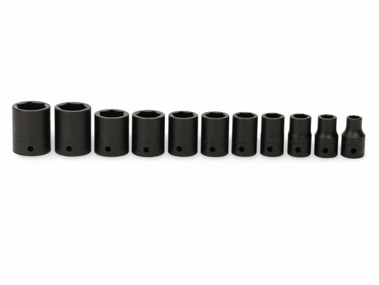 Jeu de 11 Douilles à Chocs SAE Courtes, Flank Drive, Entraînement 1/2 Pouce (3/8–1 Pouce)