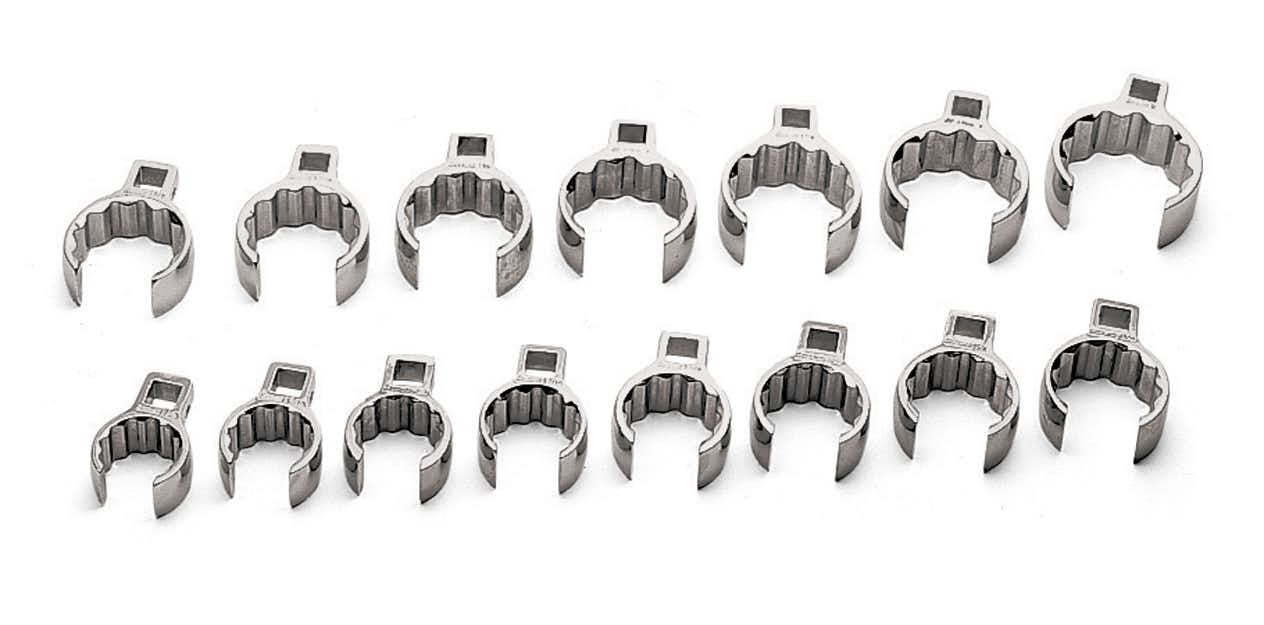 Flank Drive 15 Pc 1/2" Drive 12-Point SAE C/FT Wrench Set