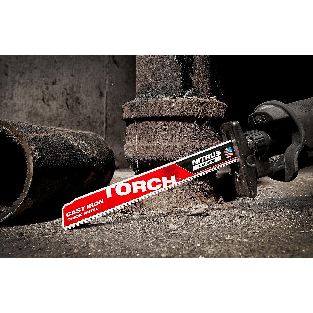 9 po. 7TPI The TORCH pour fonte avec lame de scie alternative SAWZALL en carbure d'azote - Paquet de 3