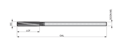Chucking Reamer Bright 1/2
