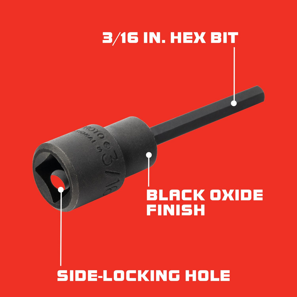 PROTO Skt Imp Hex Bit 3/8 Dr 3/