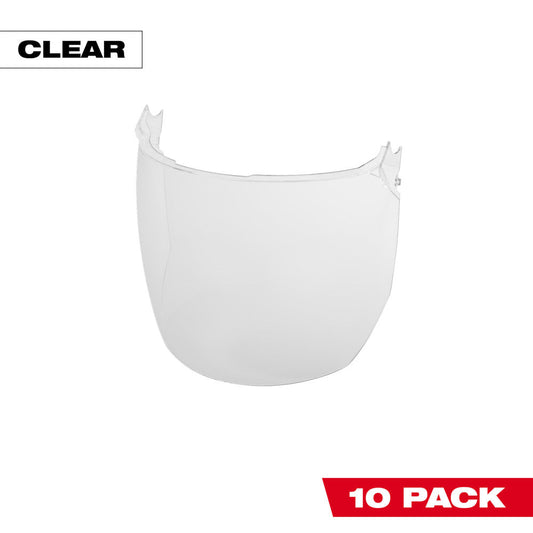 10pk Clear Face Shield Replacement Lenses Helmet & Hard Hat Mount