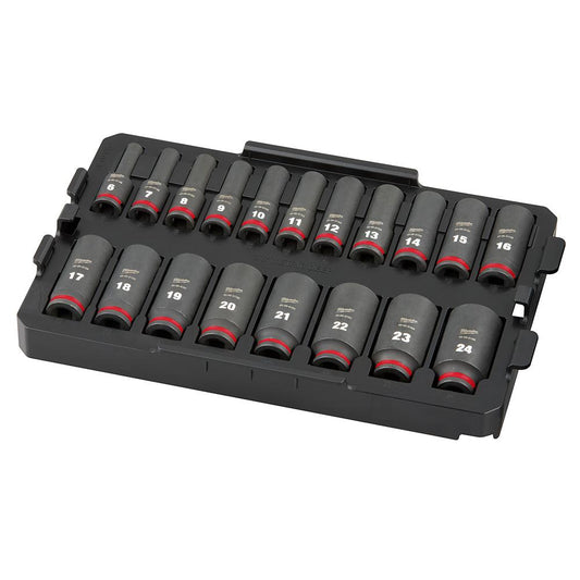 Ensemble De Douilles À Chocs MM 3/8" 19 Pièces
