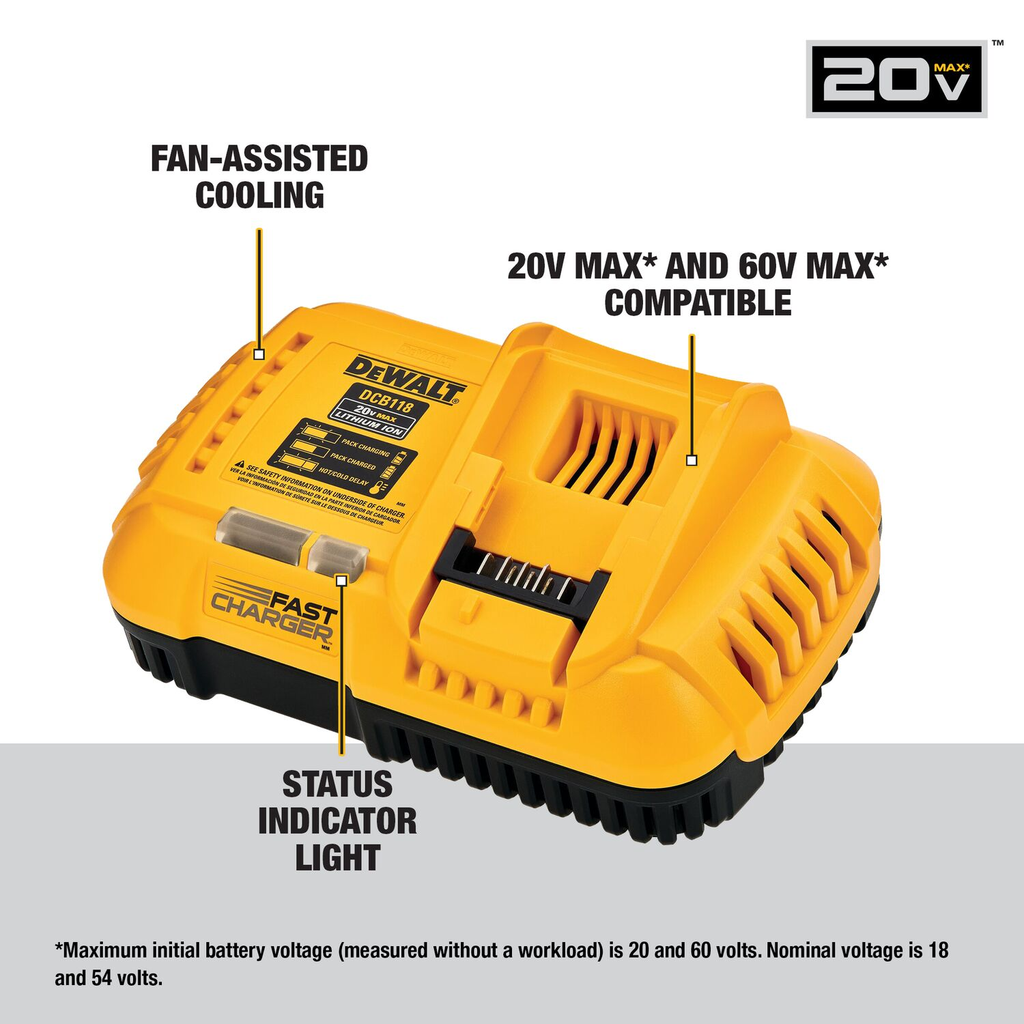Dewalt Flexvolt 20V 60V Charger Rapid Charge