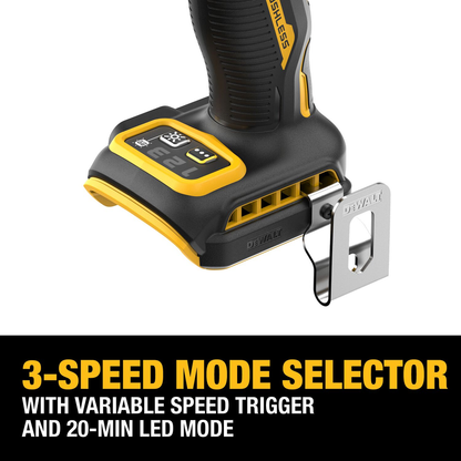 DEWALT 20V MAX* XR 3-Speed 1/4" High Torque Impact Driver (Tool Only)