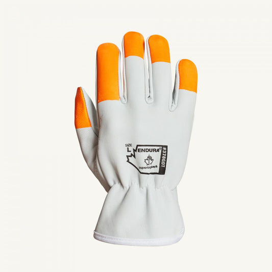 Leather + Hiviz Fingertips Size-S