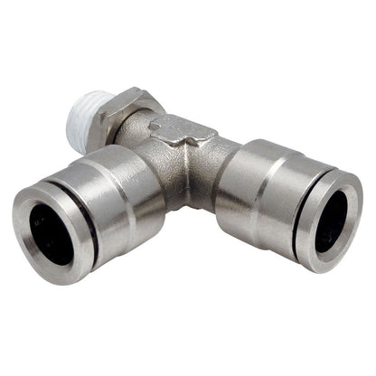 1/4 in. to 1/8 (M) NPT Push-to-Connect Tee Adapter, Topfit Model