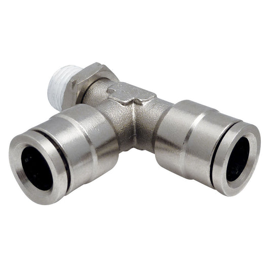 1/4 in. to 1/8 (M) NPT Push-to-Connect Tee Adapter, Topfit Model