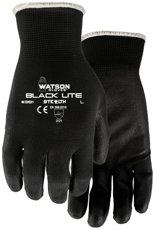 Stealth Black Lite Gloves, 391, SZ: M