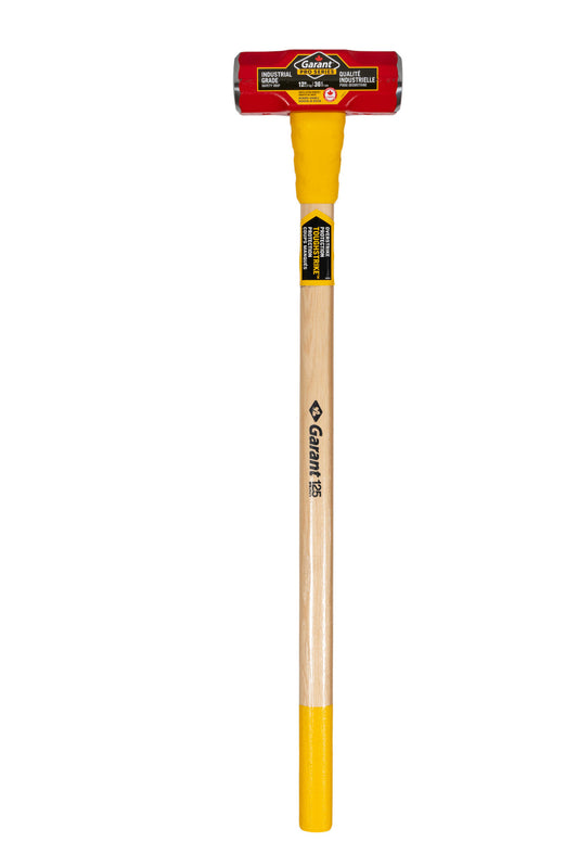 ledge hammer, 12 lbs, overstrike protection, 36" safety grip hickory hdle
