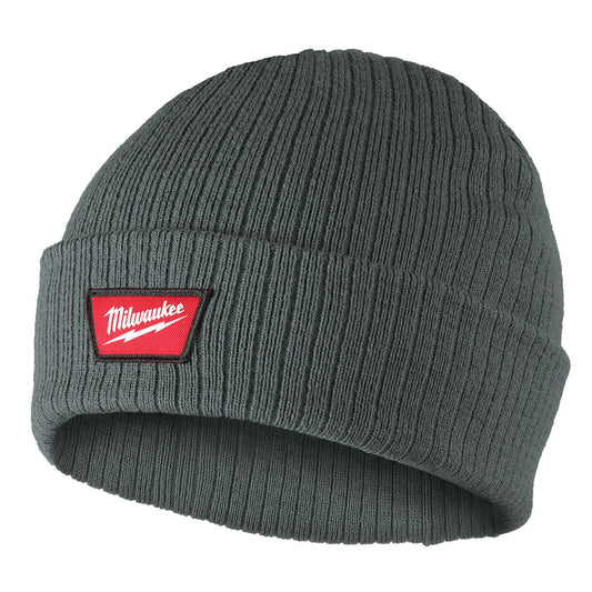 Rib-knit Cuffed Beanie - Green