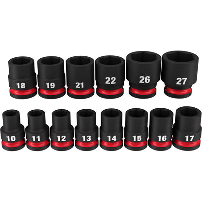 14PC 1/2 drive MM STD 6PT IMP SCKT SET