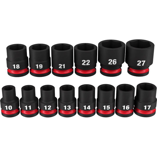 14PC 1/2 drive MM STD 6PT IMP SCKT SET
