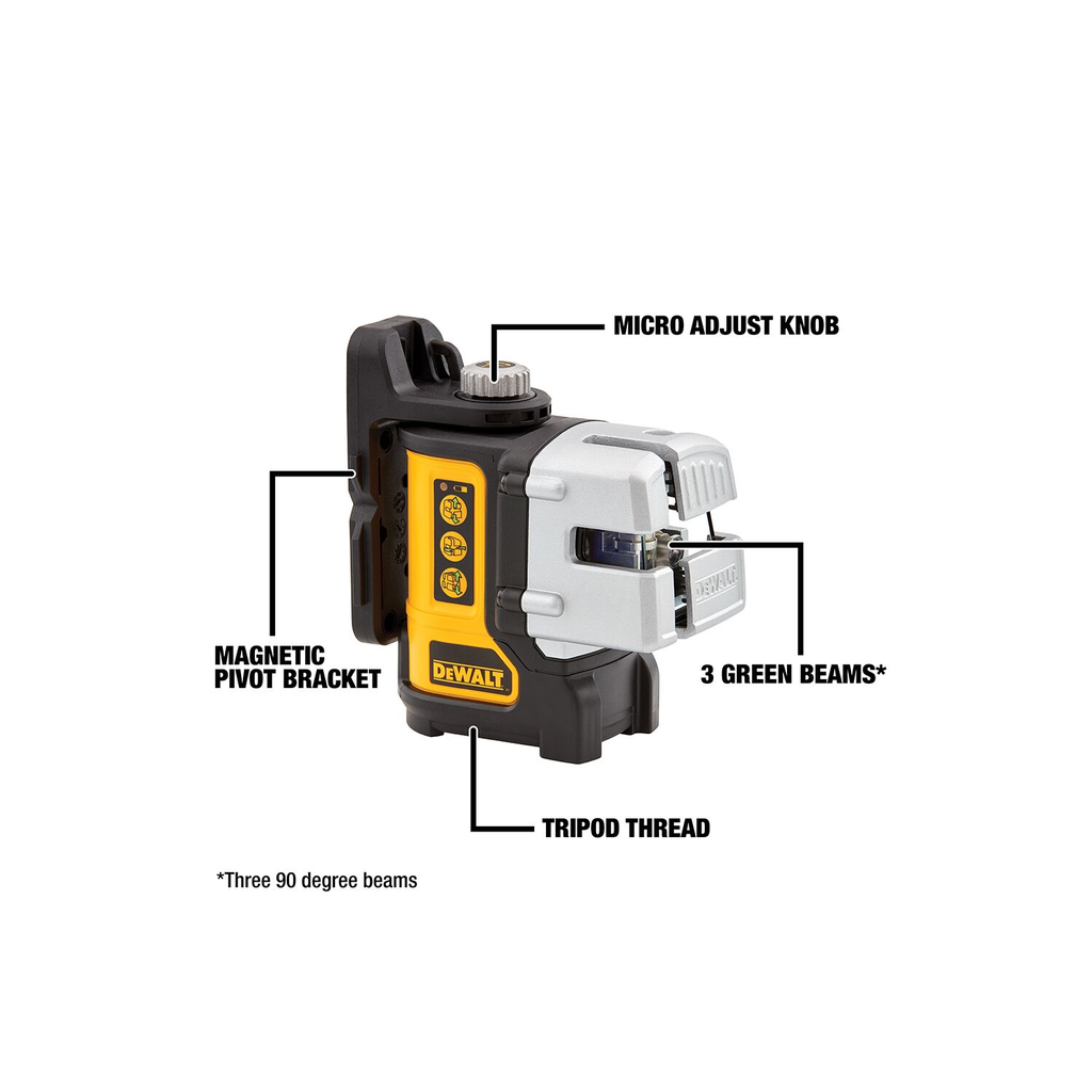 DEWALT Laser Level Multi-Line Green 30-Foot Range