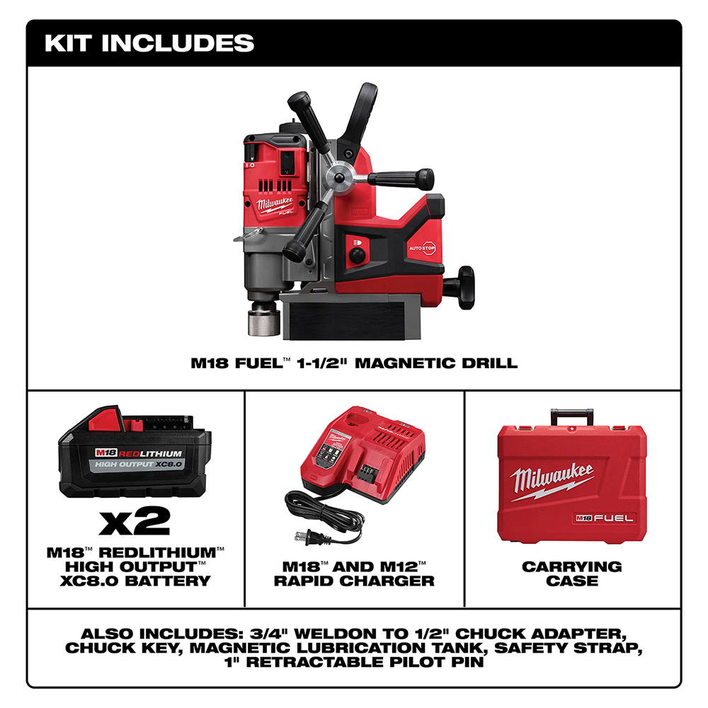 M18 FUEL™ 1-1/2" Magnetic Drill Kit