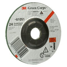 Meule à moyeu déporté, Green CorpsMC de 3MMC, 5 po x 1/4 po x 7/8 po, grade 24