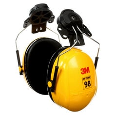 Protecteur d’oreille 98 OptimeMC PELTORMC 3MMC, H9P3E, coquilles antibruits montées sur casque de protection, 10 paires/caisse