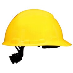 3M™ SecureFit™ Hard Hat H-702SFR-UV, Yellow, 4-Point Pressure Diffusion Ratchet Suspension, with UVicator